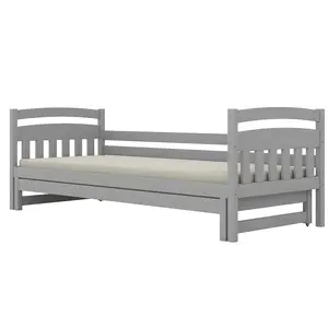 Posteľ Tosia s prístelkou 90x200 sivá