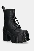 Kožené kotníkové boty New Rock CRUST NEGRO, TOWER MAX