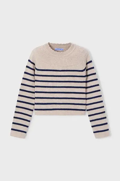 Bavlněný svetr Mayoral hnědá barva, 4014