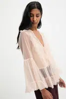 Halenka Answear.LAB dámská, béžová barva, hladká