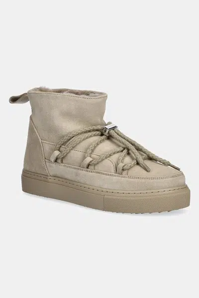 Semišové sněhule Inuikii Classic Low zelená barva, 1001.001.0092.356