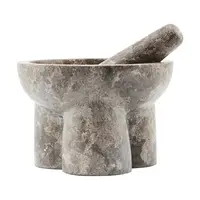 Hmoždíř s paličkou House Doctor HDKult 12 cm šedá barva