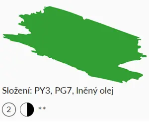 Olejová barva Umton 20ml – 0074 Permanentní zeleň světlá