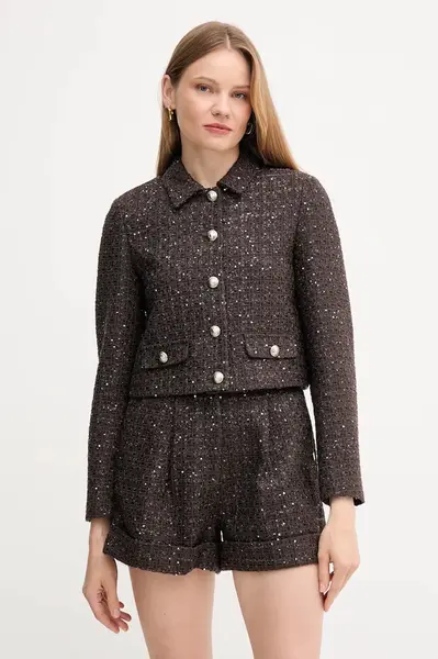 Sako s vlnou Gaudi hnědá barva, 521FD35003