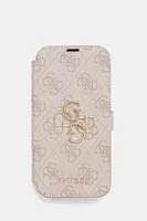 Obal na telefon Guess iPhone 15 Pro 6.1" růžová barva, GUBKP15L4GMGPI