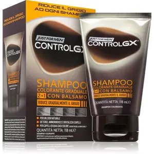 Just for Men Control GX Shampoo šampon a kondicionér pro šedivé vlasy pro muže 118 ml