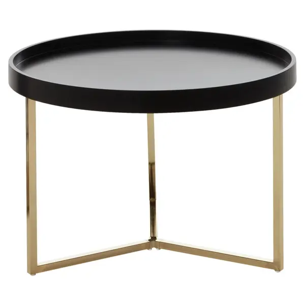 MID.YOU KONFERENČNÍ STOLEK, černá, barvy zlata, dřevo, kompozitní dřevo, 58,5/58,5/42 cm