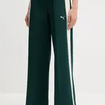 Tepláky Puma T7 Low Rise dámské, zelená barva, 629803