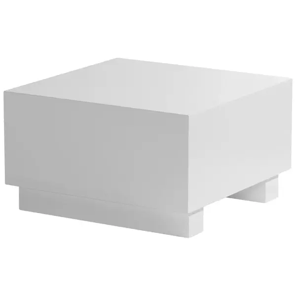 Livetastic KONFERENČNÍ STOLEK, vysoce lesklá bílá, kompozitní dřevo, 60/60/35 cm