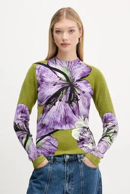 Svetr Desigual ORQUIDEA LACROIX dámský, fialová barva, 25WWJF42