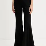 Kalhoty Pinko dámské, černá barva, zvony, high waist, 105705 A24C