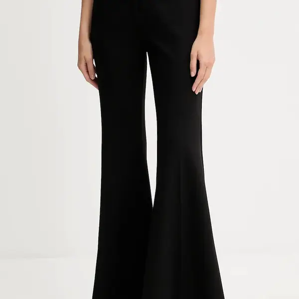 Kalhoty Pinko dámské, černá barva, zvony, high waist, 105705 A24C