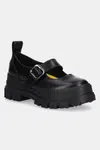 Baleríny Buffalo Aspha Loafer Buckle Os černá barva, 1620046