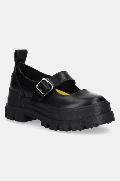 Baleríny Buffalo Aspha Loafer Buckle Os černá barva, 1620046