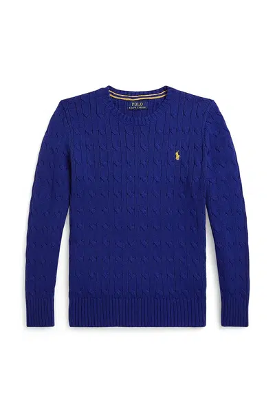 Bavlněný svetr Polo Ralph Lauren modrá barva, 323702674080