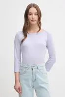 Bavlněné tričko s dlouhým rukávem United Colors of Benetton růžová barva, 3GA2E16A1