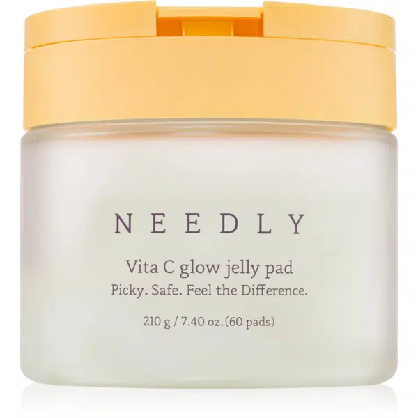 NEEDLY Vita C Glow Jelly Pad čisticí tampónky pro rozjasnění pleti s vitamínem C 60 ks