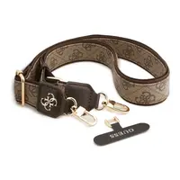 Popruh Guess Crossbody Popruh PU 4G Metal Logo, hnědá