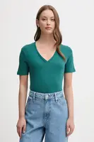 Bavlněné tričko United Colors of Benetton dámské, růžová barva, 3GA2E4230