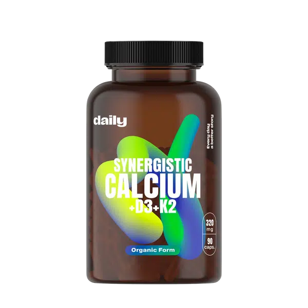 DAILY Synergistic Calcium + D3 + K2 90 kapslí