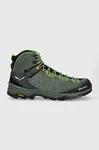 Boty Salewa Alp Trainer 2 Mid GTX pánské, zelená barva, zateplené, 00-0000061382