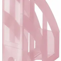 Herlitz - Stojan na spisy, růžový, transparentní