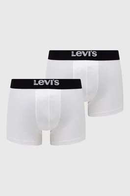Boxerky Levi's 2-pack pánské, bílá barva
