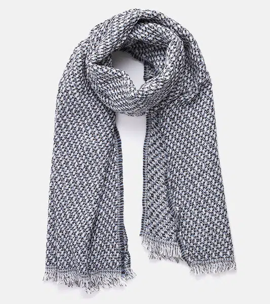 Gemre Blue and White Scarf Aria