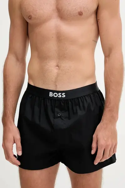 Bavlněné boxerky BOSS 2P Boxer Shorts EW 2-pack tmavomodrá barva, 50535781