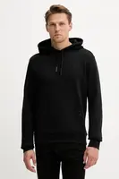 Bavlněná mikina Trussardi pánská, černá barva, s kapucí, hladká, G8078000031N