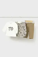 Kojenecká tepláková souprava Mayoral Newborn hnědá barva, 2633