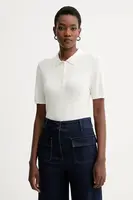 Polo tričko Calvin Klein dámské, béžová barva, LV044C341G