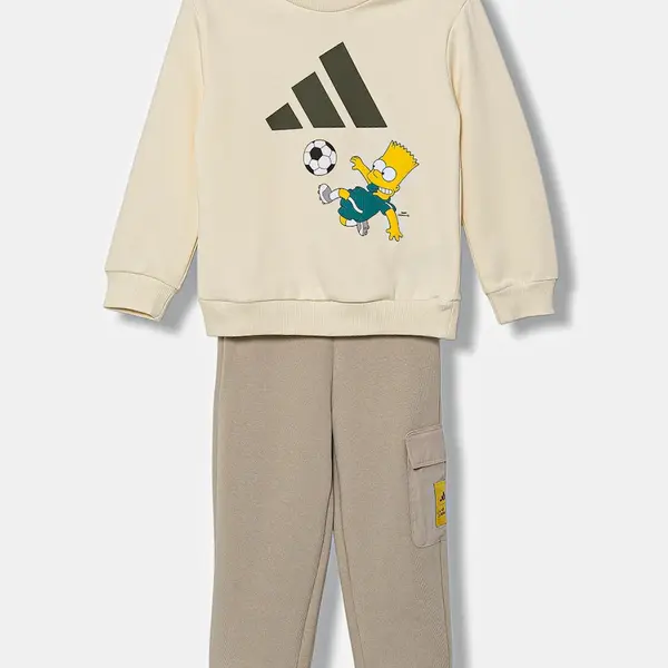 Dětská tepláková souprava adidas béžová barva, JL9175