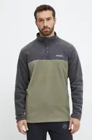 Sportovní mikina Columbia Steens Mountain Half Snap zelená barva, 2097721