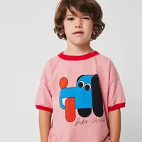 Dětské bavlněné tričko Bobo Choses Doggy Mate růžová barva, s potiskem, 225AC002