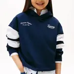 Mikina Tommy Hilfiger tmavomodrá barva, s kapucí, KG0KG08687