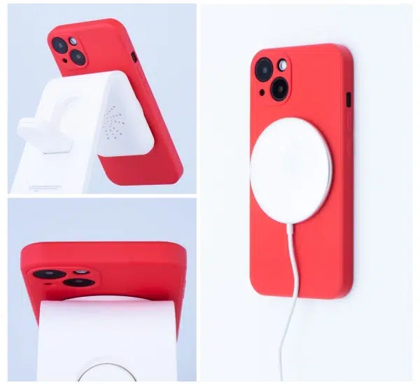 Ochranný silikonový kryt Mag Cover pro Apple iPhone 14 Pro Max, červená