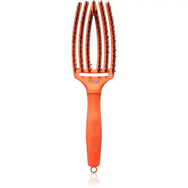 Olivia Garden Fingerbrush Boar & Nylon kartáč na vlasy s nylonovými a kančími štětinami Dolce Vita Orange Spritz 1 ks