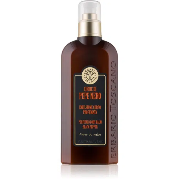 Erbario Toscano Cuore di Pepe Nero parfémovaný balzám na tělo pro muže 250 ml