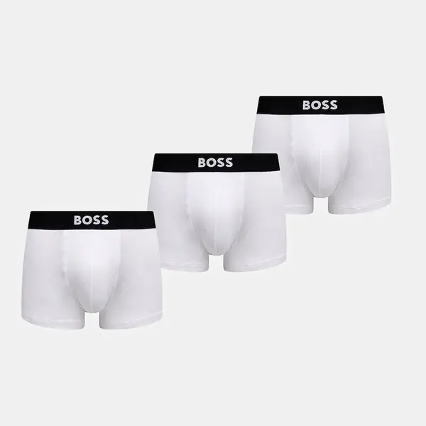 Boxerky BOSS BOSS One 3-pack pánské, bílá barva, 50544263