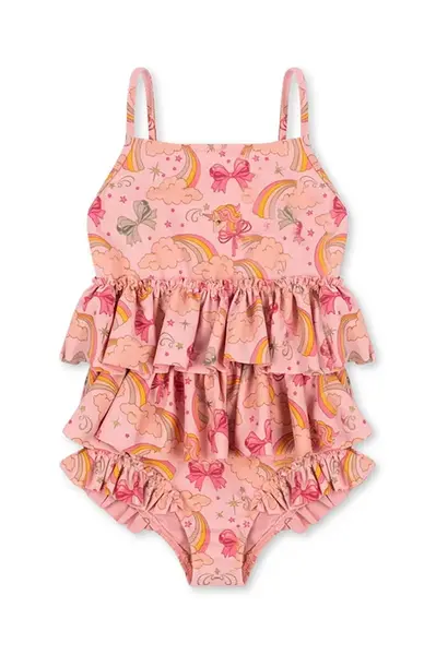 Jednodílné dětské plavky Konges Sløjd MANUCA FRILL SWIMSUIT GRS