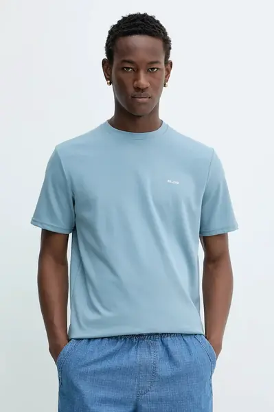 Tričko Hollister Co. pánské, modrá barva, KI323-5499