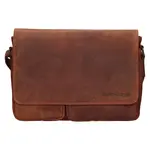 Pánska kožená taška cez rameno Greenwood Josh - hnedá