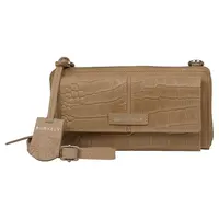 Dámska kožená crossbody kabelka s peňaženkou Burkely Ziza - béžová