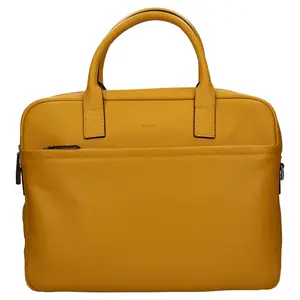Kožená taška na notebook Katana Talin - žlutá