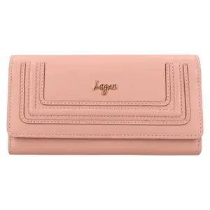 Dámská kožená peněženka Lagen Malie - růžová