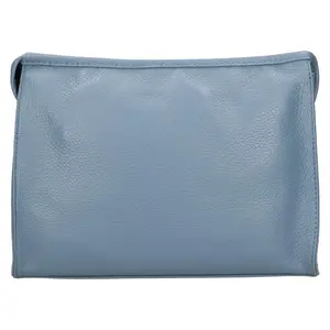 Dámská kožená crossbody kabelka Italia Gisell - světle modrá