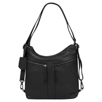 Dámská kožená batůžko kabelka Burkely Markets - černá