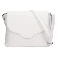Dámská kožená crosbody kabelka Italia Alice - bílá