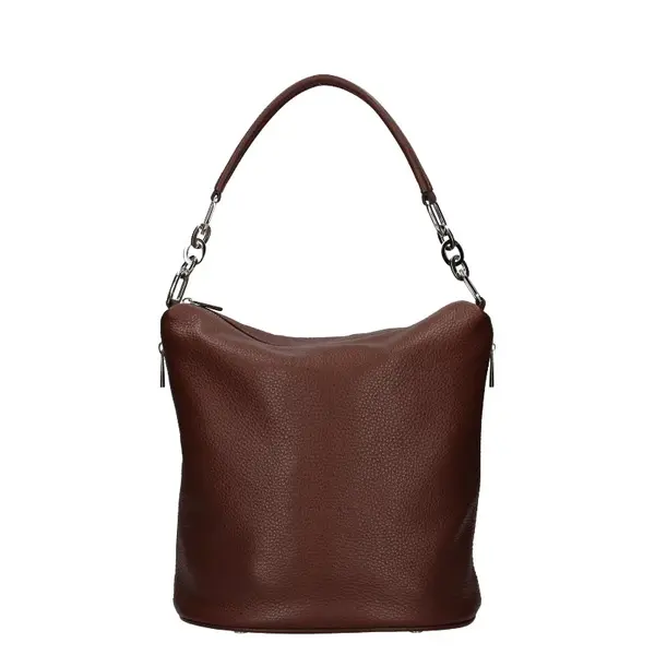 Dámska kožená kabelka Facebag Talma - tmavo hnedá